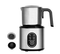 Montalatte Elettrico 500 W, Acciaio Inox Schiumatore Automatico,4 Modalità Staccabile Macchina Per Cioccolato Caldo Per Realizzare Schiuma, Cioccolato Caldo, Latte E Cappuccino (Argento)