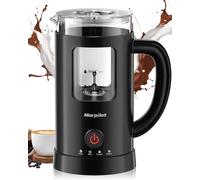 Montalatte Elettrico, Morpilot Montalatte Caldo e Freddo 4 in 1, 550 W 600 ml, Design Latte, Vetro di Visualizzazione, Spegnimento Automatico, Facile da Pulire