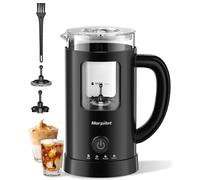 Montalatte Elettrico, Morpilot Montalatte Caldo e Freddo 4 in 1, 550 W 600 ml, Design Latte, Vetro di Visualizzazione, Spegnimento Automatico, Facile da Pulire