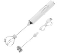 Montalatte Elettrico Portatile Bianco 1500mah in Plastica e Acciaio Inox