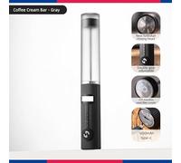 Montalatte elettrico ricaricabile tramite USB, 2 velocità, for preparare la schiuma, frullatore for caffè e latte, sbattitore for uova, utensili da cucina Applicazioni Industriali(Szary)