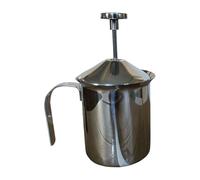 MontaLatte Manuale | Schiumatore in Acciaio Inossidabile di Grande Capacità,Montalatte a Mano per Schiuma Densa,Per Cucina Bar Casa Ufficio Colazione e Bevande Calde