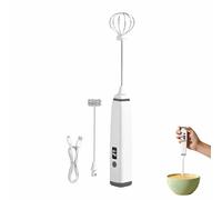 Montalatte | Mini Miscelatore Elettrico Portatile Potente A 3 Velocità - Miscelatore Per Bevande, Agitatore, Frusta A Bacchetta - Per Latte, Crema, Cioccolata Calda, Bevande,