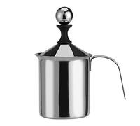 Montalatte per Panna, Montalatte Manuale in Acciaio Inossidabile da 400 Ml / 800 Ml Montalatte per caffè a Doppia Maglia Schiuma per Panna Frullatore per Frullatore (400 ml)