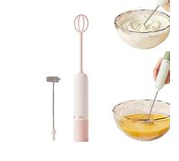 Montalatte portatile ricaricabile, miscelatore elettrico portatile per caffè, matcha e frullati proteici, 2025, con 2 fruste staccabili in acciaio inossidabile (rosa)