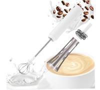 Montalatte ricaricabile Frusta per caffè elettrico a 3 modalità con bacchetta per schiuma portatile a 2 teste per latte macchiato, cappuccino, matcha, uova - Frusta per caffè