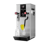 Montalatte, vaporizzatore commerciale da 12 litri, macchina per schiumare acqua bollente a vapore completamente automatica da 220 V, macchina per schiumare il caffè elettrico (argento)