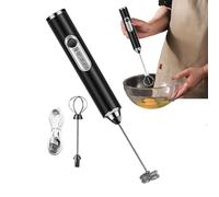 Montalattici Per Caffè - Elettrico Portatile Manuale A 3 Livelli Di Velocità Con Testine,Bacchetta Frullatore E Mescolatore Per Caffè,Per La Preparazione Di Lattes, Albume, Crema, Bevande E Cioccolata