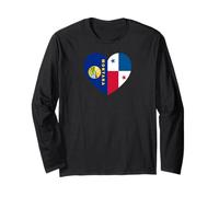 Montana And Panama Flags: Heart Shaped Unity Maglia a Manica