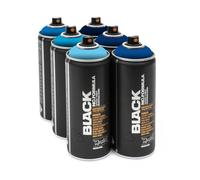 Montana Black 6 X 400 ML Blue spruehdosen Pack