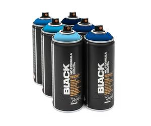 Montana Black 6 X 400 ML Blue spruehdosen Pack