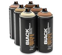 Montana Black - Set di 6 bombolette spray da 400 ml