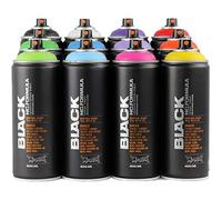 Montana Black Spray Paint 12 Pack