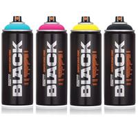 Montana Cans Set di bombolette spray, valori CMY(K), colori veri, 4 x 400 ml, spray colorato ad alta copertura