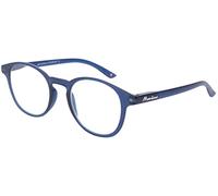 Montana Eyewear Occhiali da lettura extra piatti MR52 in plastica con cerniera a molla e custodia in diversi spessori e colori blu + 1,00 dpt