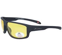 Montana Eyewear SP313F - Occhiali da sole polarizzanti in plastica opaca con sacchetto in tessuto nero - giallo
