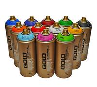Montana Gold - 12 Bombolette di vernice spray acrilica 400ml - 12 colori principali