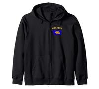 Montana Grizzly Stato Felpa con Cappuccio