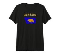 Montana Grizzly Stato Maglietta Premium
