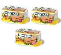 Montana Jambonet, Carne in Scatola di Suino e Bovino, 200gr, Senza Glutine, Confezioni da 3, 6 o 12 pezzi (3 Pezzi)