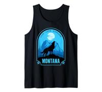 Montana Live Love Esplora Il Design del Lupo ululato Canotta