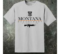 Montana Management Scarface Al Pacino Gangster Padrino Ispirato Uomo T Shirt