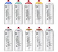 Montana MARBLE Effetto Spray - Vernice spray ad alta copertura per effetto marmo realistico, ad alta pressione, 400 ml (EM9000 Marble Black)