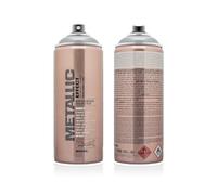 Montana Metallic Spray 400 ml - Brillante effetto vernice spray per numerose superfici - (Silver Metallic EMC7010)