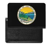 Montana State Seal - Custodia per passaporto, sottile, con scomparto per carte di credito, per donne e uomini, Stile:, Taglia unica, MHXYZHW
