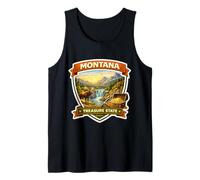 Montana The Treasure State Souvenir Memorabilia Visitor Viaggio Canotta