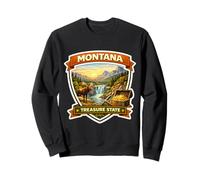 Montana The Treasure State Souvenir Memorabilia Visitor Viaggio Felpa