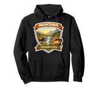 Montana The Treasure State Souvenir Memorabilia Visitor Viaggio Felpa con Cappuccio