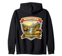 Montana The Treasure State Souvenir Memorabilia Visitor Viaggio Felpa con Cappuccio