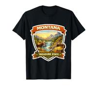 Montana The Treasure State Souvenir Memorabilia Visitor Viaggio Maglietta