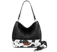 Montana West - Hobo, Moda Donna | Borsa hobo con cerniera con tasche interne, tasca posteriore con cerniera, 24 cm di lunghezza e tracolla staccabile per
