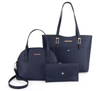 Montana West Set di 3 borse da donna con borsa a tracolla e portafoglio, MWC3-201, 3 pezzi, blu navy