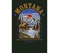 Montana Wilderness Adventure Notebook: Rustic Nature Journal with Mountains, River & Moose Design: 6x9 Lined Writing Notebook | 150 Pages for Hiking Memories, Outdoor Notes, or Nature Journaling