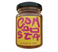 Montanari Composta di Pere al Vino per Formaggi, Ingredienti Italiani, con Moscato DOP Piemonte, 110g