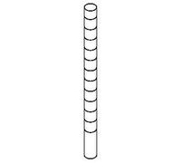 Montante Cromato h250x2.6 cm compreso di piedino avvitato regolabile in altezza colore cromo lucido cromo