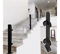 Montanti angolari Quadrati per ringhiere per Scale a D, ringhiere di Sicurezza Resistenti con Morsetti, Adatte per balconi, Giardini e terrazze, Sia Interni Che Esterni. Montanti angolari ne