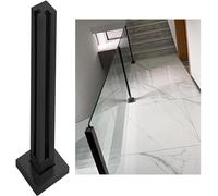 Montanti for balaustra Palo for ringhiera for balaustra in vetro nero, Morsetti for vetro in acciaio inossidabile for balcone scala corridoio, 1 pz ( Color : Black-corner Post , Size : 85cm/33.5" )