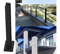 Montanti Neri per ringhiera Scale con Fessure e basi - balaustre da 70 cm (27,5 Pollici) Adatte per gradini Esterni, balconi, patii e Scale - Che forniscono Un Supporto Sicuro e Stabile.