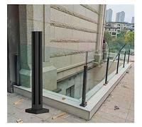 Montanti per balaustre in vetro, 304 Stainless Steel Glass Railing Column Clamp Black Multiple Sizes(Black Corner Post,31.5in(80cm))