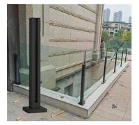 Montanti per balaustre in vetro, 304 Stainless Steel Glass Railing Column Clamp Black Multiple Sizes(Black End Post,23.6in(60cm))