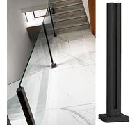 Montanti per balaustre in vetro, Square Glass Railing Post Black 65-120cm 304 Stainless Steel For Indoor Staircase(Black - End Post,H-80cm/31.5")