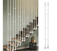Montanti per ringhiere di scale, Personalizzabili - Balaustre dorate for scale inclinate Design universale for sicurezza e stile Prevengono le cadute(White,96in/244cm)