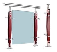 Montanti Per Ringhiere In Vetro, Montanti Per Balaustre In Acciaio Inox Con Morsetti Per Vetro Per Ville/balconi/corridoi/scale/terrazze/piscine/giardini(End Post,85cm/33.5")