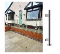 Montanti per ringhiere Moderni in Acciaio Inox con Morsetti, Adatti per Kit di sistemi Interni ed Esterni per Scale, Piattaforme e Aree di Sicurezza per terrazze.