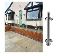 Montanti per ringhiere Moderni in Acciaio Inox con Morsetti, Adatti per Scale Interne ed Esterne e sistemi per terrazze, sicuri e stabili.