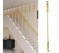 Montanti per ringhiere scale, Balaustre for scale in metallo Base regolabile a 270 gradi Multicolor Dimensioni multiple(Gold,94inches/239cm)